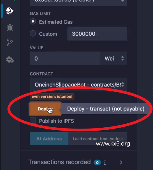 Confirm Transaction and Deploy